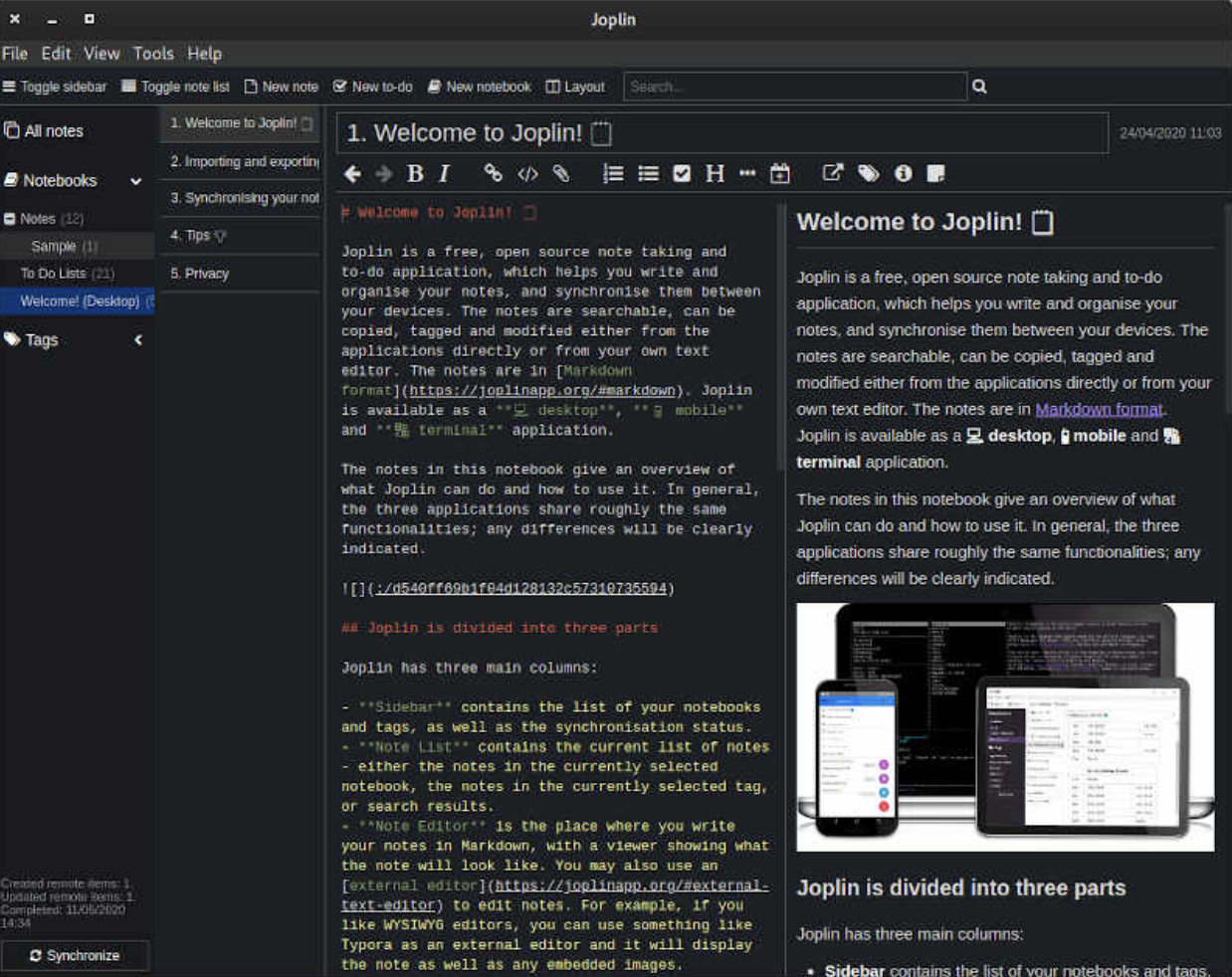 Joplin open-source note-taking