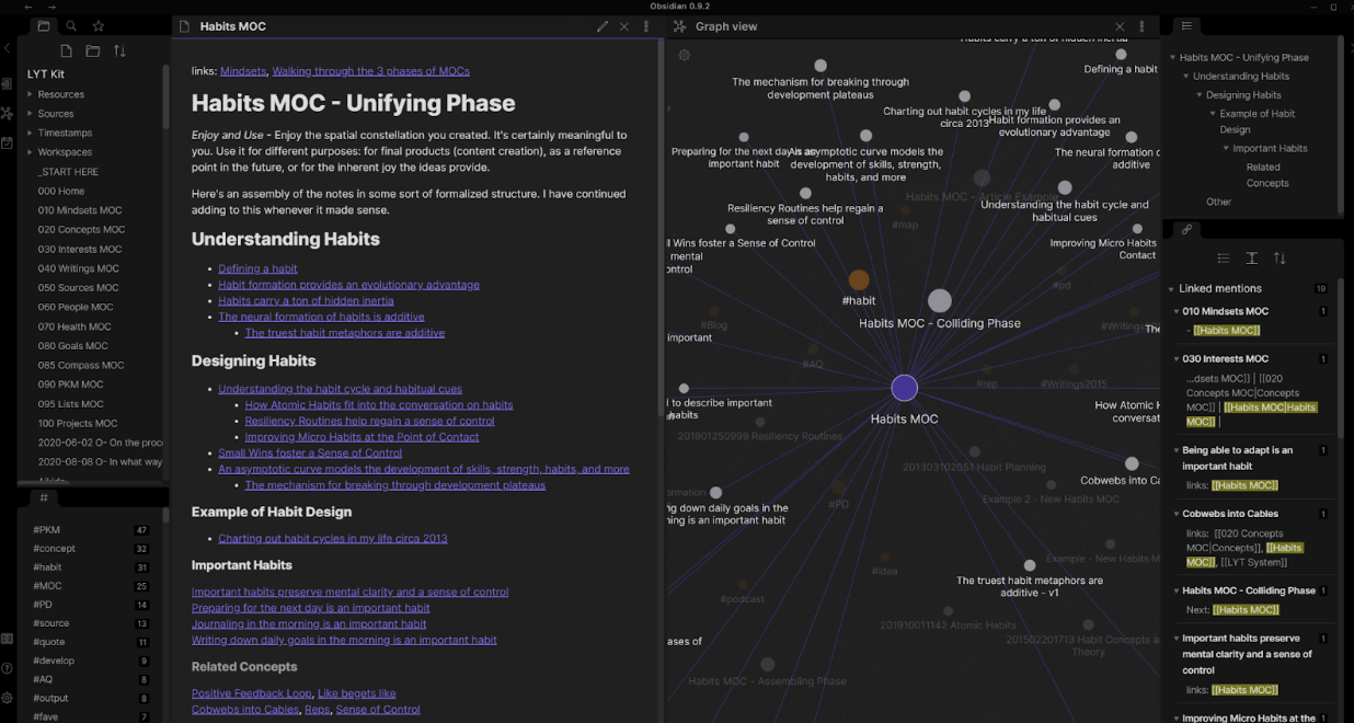 Obsidian knowledge graph