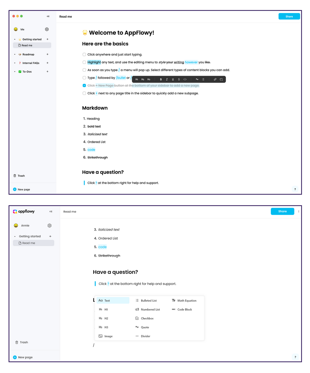 AppFlowy Rich Text Editor