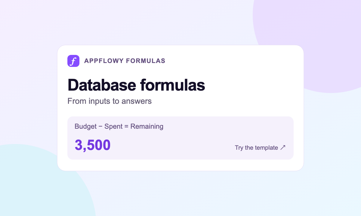 AppFlowy Database Formulas: A Beginner's Guide