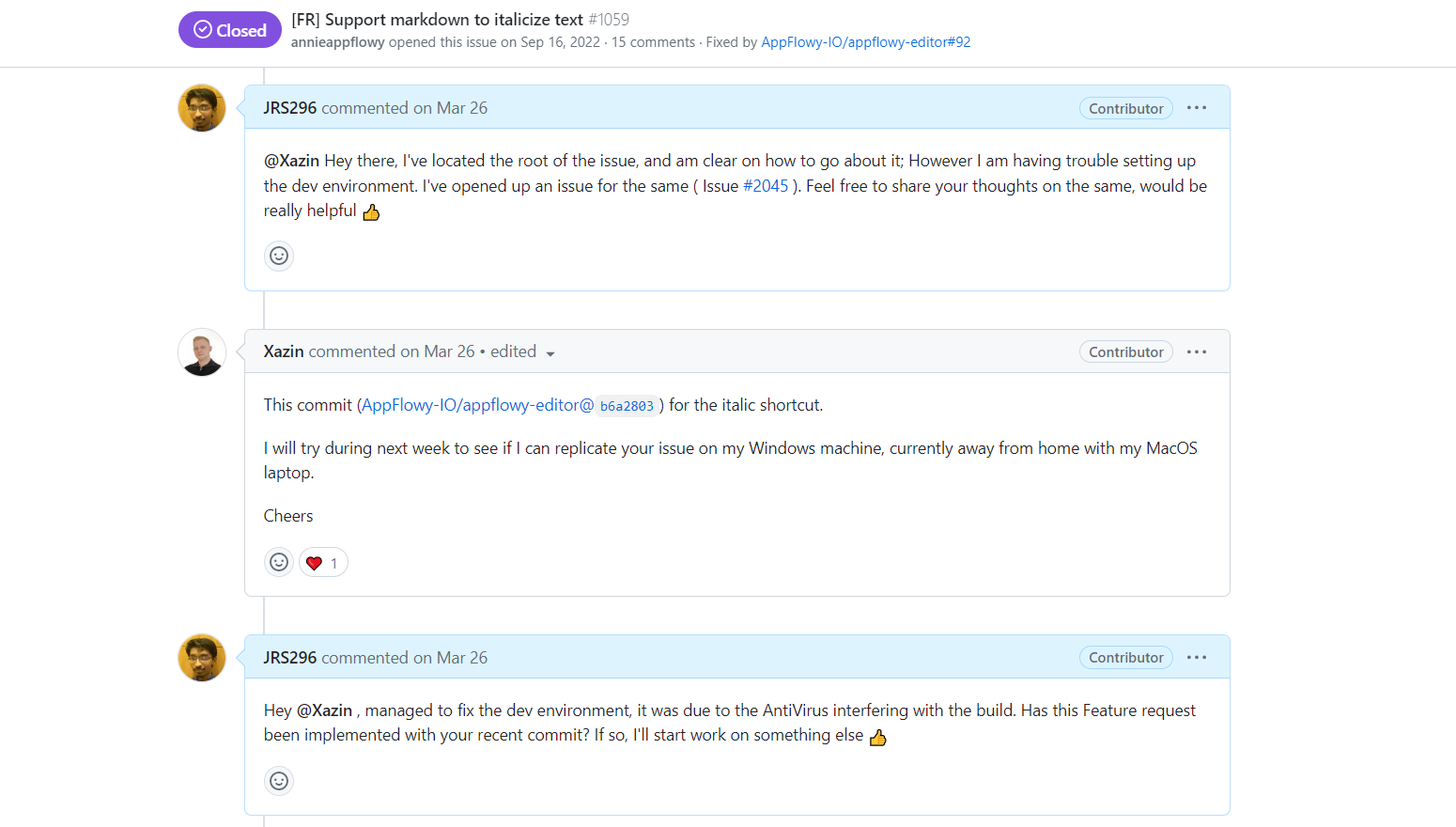 AppFlowy Issue Page