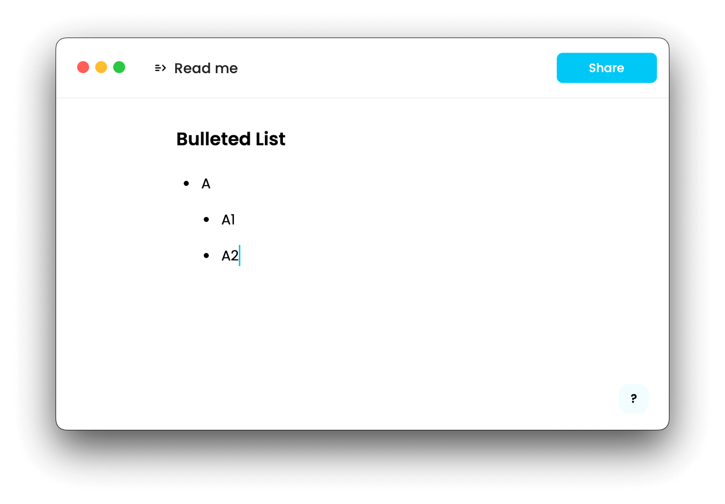 Unordered List Example